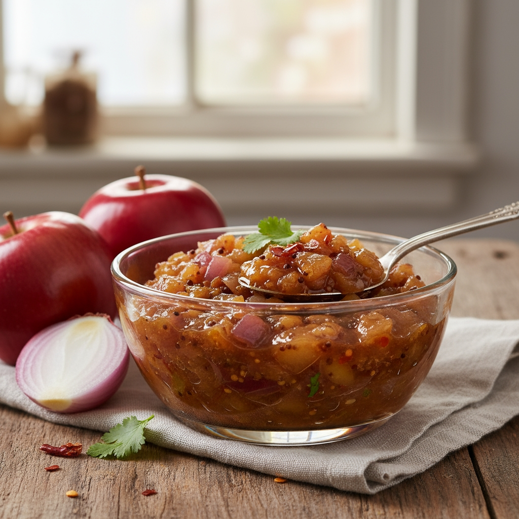 Apfel-Birnen-Chutney mit Zwiebel