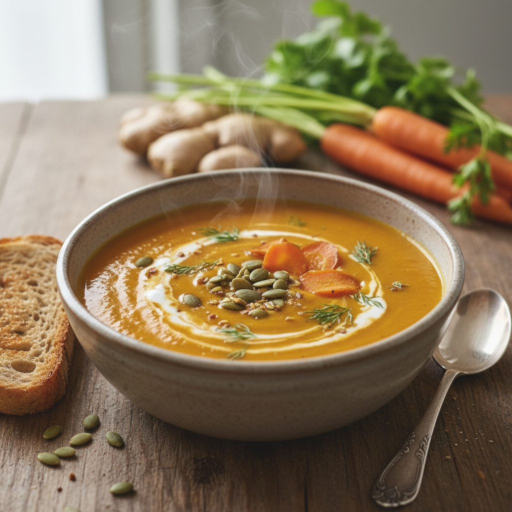 Wärmende Karotten-Ingwer-Suppe